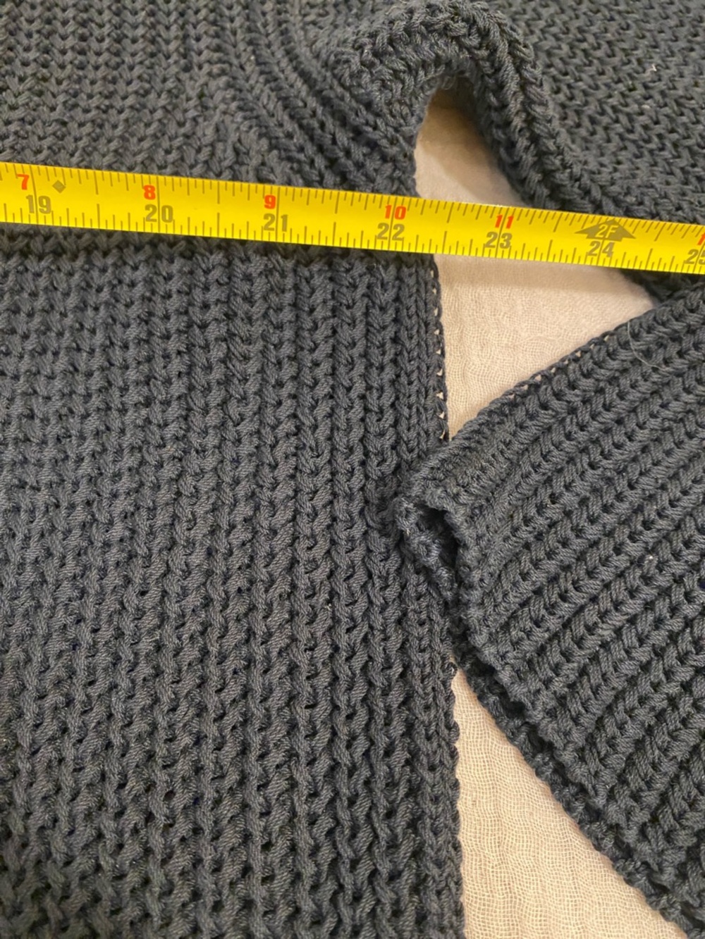 The Row Cotton Navy Open-Knit Sweater. Size L - Picture 4 of 9